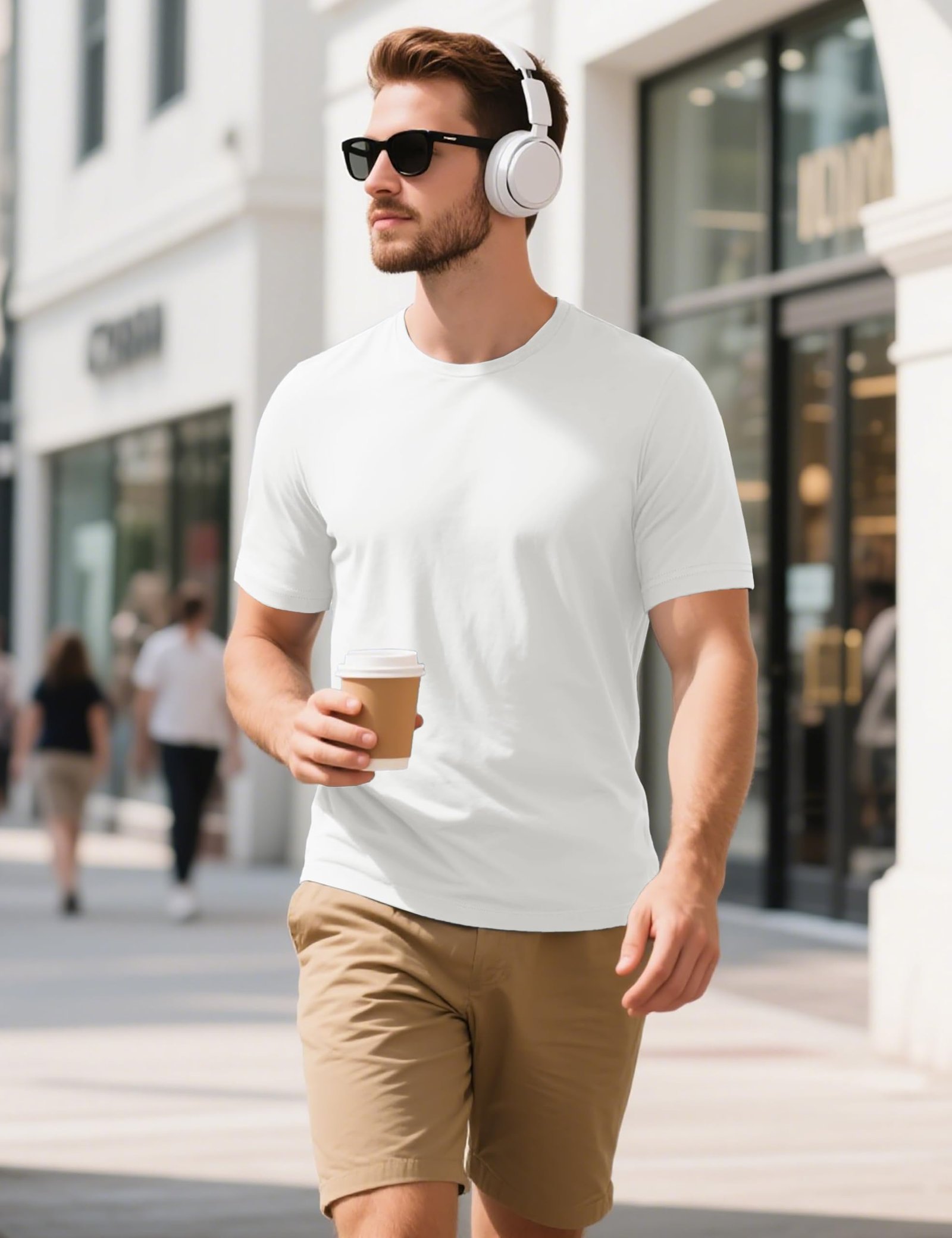 Classic Crewneck Tees White - Image 4